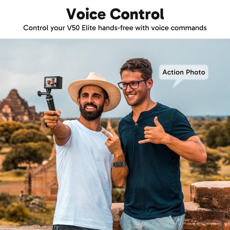 AKASO V50 Elite 4K60fps Action Camera with 128GB MicroSDXC U3 Memory Card Accessories Kit Bundle Voice Control EIS 131 feet Waterproof Camera 8X Zoom Remote Control - Image 5