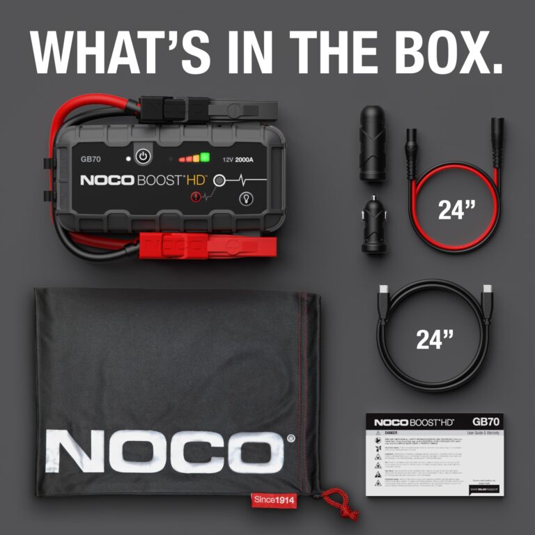 NOCO Boost HD GB70 2000A UltraSafe Car Battery Jump Starter, 12V Battery Booster Pack, Jump Box, Portable Charger and Jumper Cables for 8.0L Gasoline and 6.0L Diesel Engines - Image 2