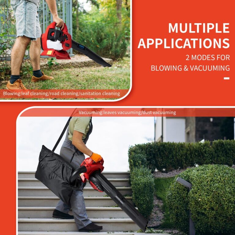 KEZERS Gas Leaf Blower,26CC 2-Cycle Handheld Leaf Blower,2-in-1 Lawn Care Tool with Leaf Blower & Vacuum,318CFM Airflow,152MPH Speed,Ideal for Cleaning Wet Leaves,Sand,Gravel and Light Snow- BL260D - Image 3