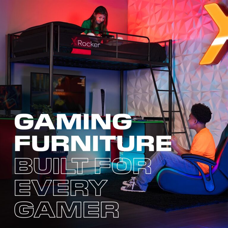 X Rocker Pro Series H3 XL Video Gaming Floor Chair with Armrests, Built-In Audio & Vibration via Wireless Bluetooth, Foldable, Vegan Leather, 300 lbs Max, Amazon Exclusive, Black - Image 3