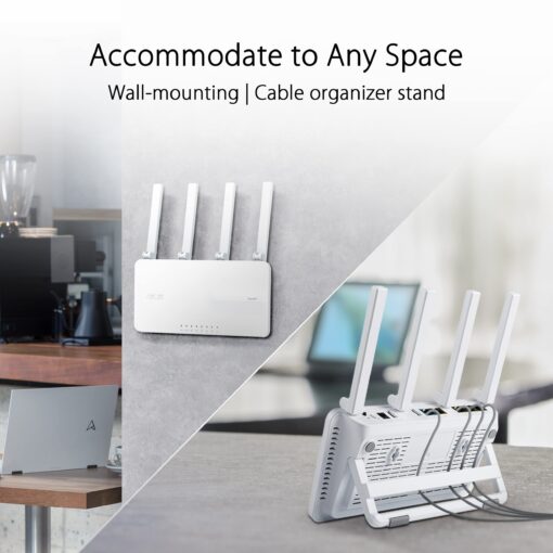 ASUS ExpertWiFi EBR63 AX3000 WiFi 6 Business Router - Custom Guest Portal & SDN, Easy Setup & Remote Management, Scalable with ExpertWiFi AIMesh, Free Commercial-Grade Security, VPN, VLAN - Image 3