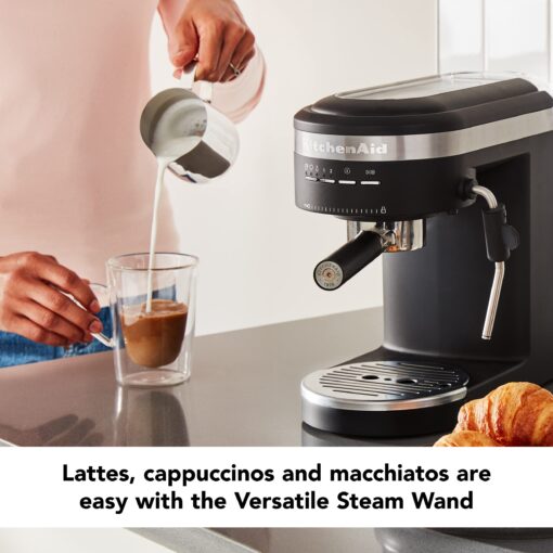 KitchenAid Semi-Automatic Espresso Machine KES6403, Black Matte, 1.4 Liters - Image 7