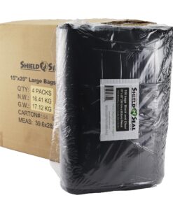 15" x 20" Shield N Seal Clear/Black Vacuum Bags (400 count)