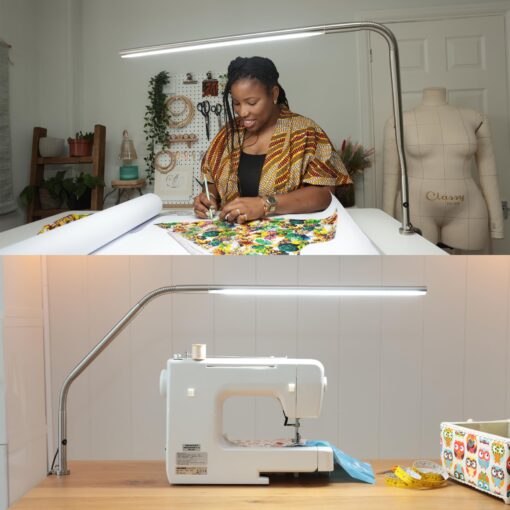Daylight Company, LLC U35108 Slimline 3 Table Lamp-LED-80 CRI-Eye Care-4 Brightness Levels, 3,000 LUX at 30 cm, 1,065 LUMENS-4 Step DIMMER Mode, Brushed Steel, 25.6 x 30 x .8 - Image 2