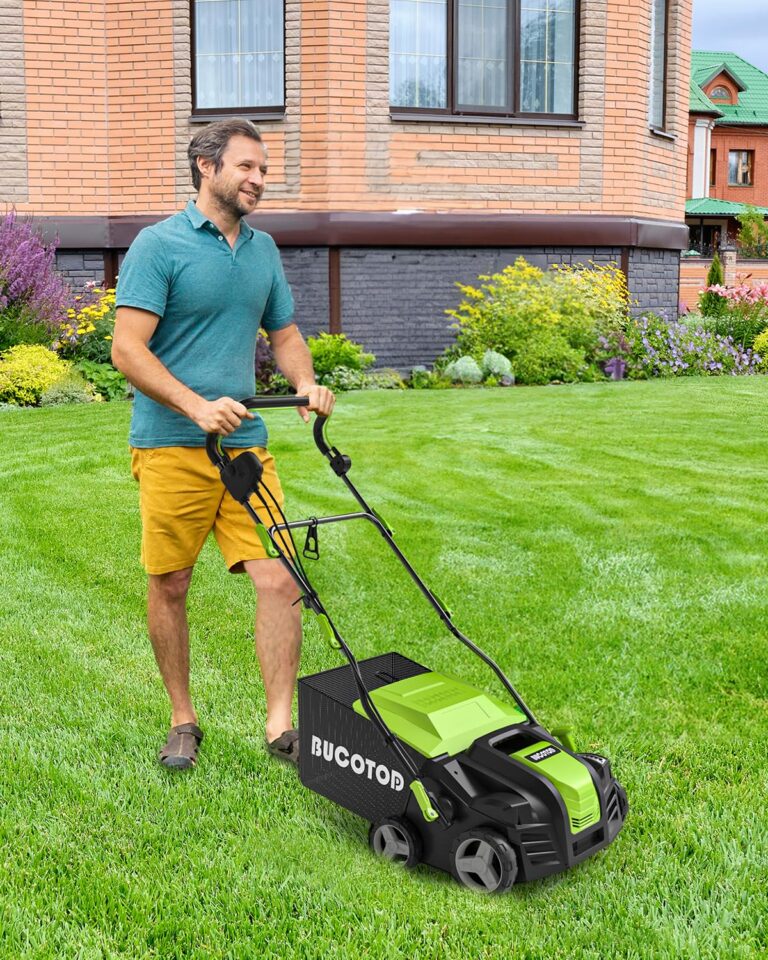 2-in-1 16-Inch Dethatcher & Scarifier Electric Corded, 15 Amp Copper Motor, Electric Lawn Dethatcher with 5-Position Depth Adjustment, 14.5 gal Thatch Bag,Walk Behind for Yard Lawn Garden Care - Image 2