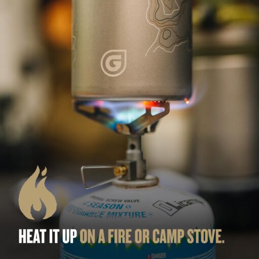 GRAYL GeoPress Titanium 24 oz Water Purifier Bottle with Cooking Lid - Filter for Hiking, Camping, Survival, Travel (Covert Black) - Image 4