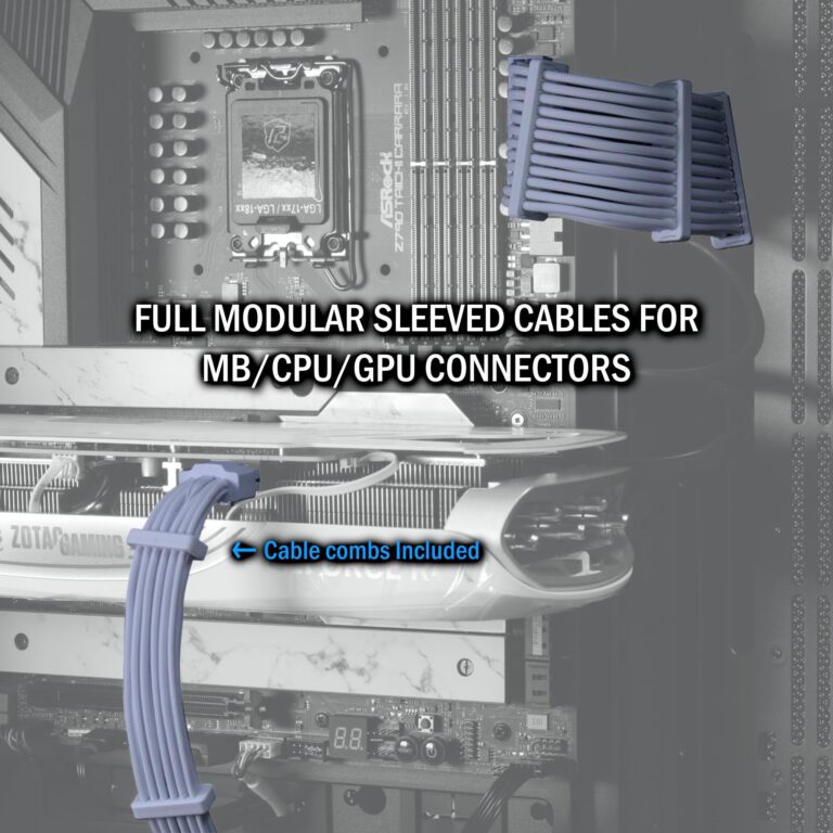 Lian Li Edge Series-1000W Full Modular Power Supply-80 Plus Platinum-ATX 3.0, 3.1-PCIE 5.1-L-Shape Design for Dual Chamber Case-120mm FDB Fan-Supports up to 4X USB Devices-White (EG1000WE.US) - Image 5
