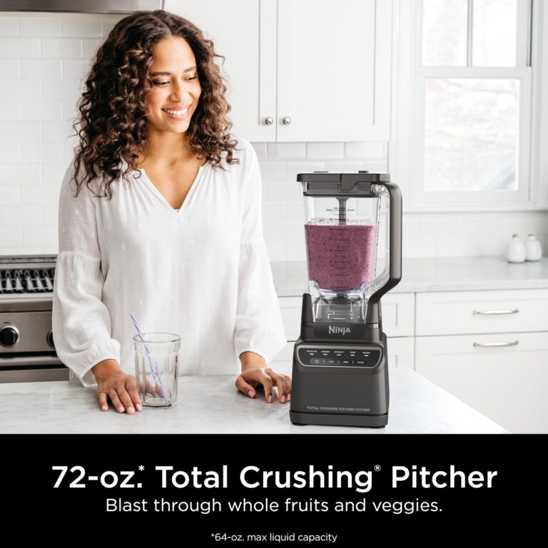 Ninja Blender, Kitchen System for-Smoothie, Frozen, Extract, Chop & Dough, Pitcher, 8-cup Food Processor Bowl, Smoothie Cup, Ninja Total Crushing, 1200 Watt, BPA Free, Dark Grey, BR601AMZ - Image 8