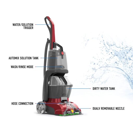 Hoover PowerScrub Deluxe Carpet Cleaner Machine, FH50150NC + 64 oz Everyday Carpet Cleaner Solution, Deep Cleaning Carpet Shampoo, AH31924 - Image 2