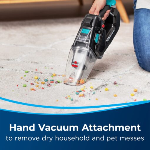 BISSELL Stain Eraser Duo, 2-in-1 Cordless Portable Deep Cleaner and Hand Vacuum with PET PRO OXY Spot & Stain Formula, 3705, Black - Image 5