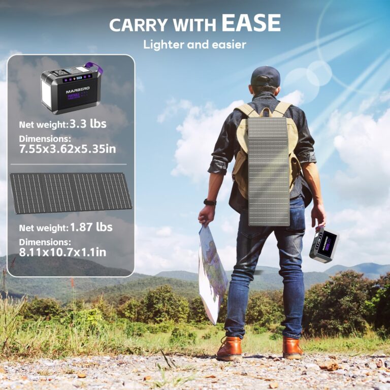 MARBERO 172Wh Solar Generator with 40W Solar Panel, Portable Power Station 200W, Camping, Outdoor, Hiking, Fishing, Emergency - Image 6