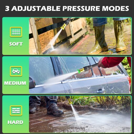 Pressure Washer, 5000PSI 3.2GPM Adjustable Touch Screen with 55FT Total Length Power Washer Electric Powered 4 Nozzles for Driveways Furniture or Cars 2000W - Image 5