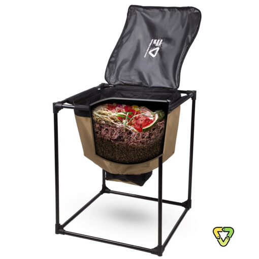 Urban Worm Bag Worm Composting Bin Version 2 - Easy Harvest with Fully Removable Zipper-Free Bottom