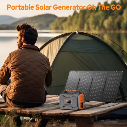 Portable Power Station 300W Solar Generator 280Wh (without Solar Panel), 110V Portable Power Bank with AC Outlet Pure Sine Wave, DC, USB QC3.0, External Lithium Battery Pack for Camping RV Outdoor Use - Image 8
