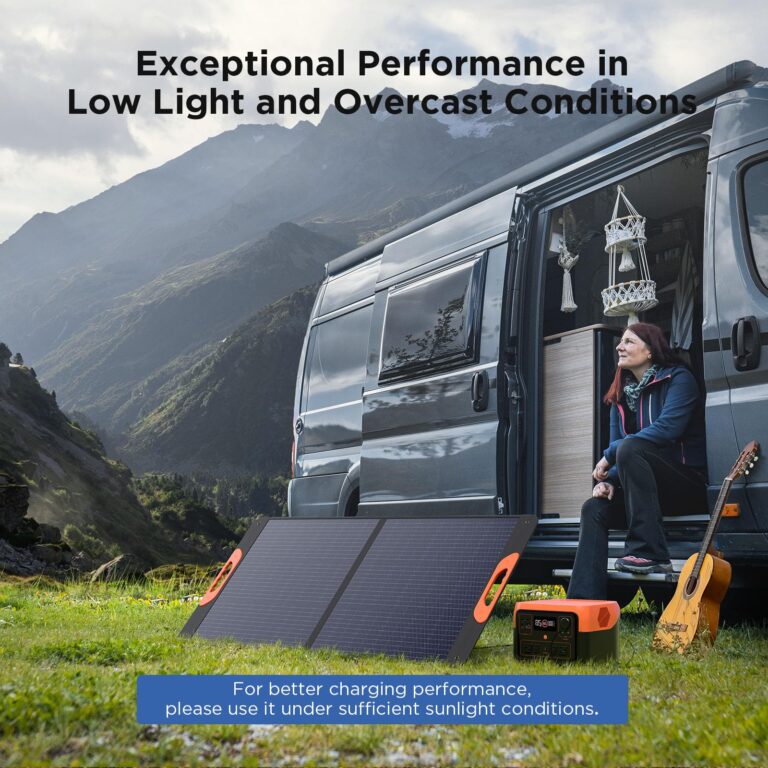 ZOUPW 110 Watt Portable Solar Panel,Power Outage Essentials,18.6V Foldable Solar Panel Charger for Power Station,23.5% High Efficiency IP67 Waterproof 2 Kickstands for Camping RV Hurricane Blackout - Image 3