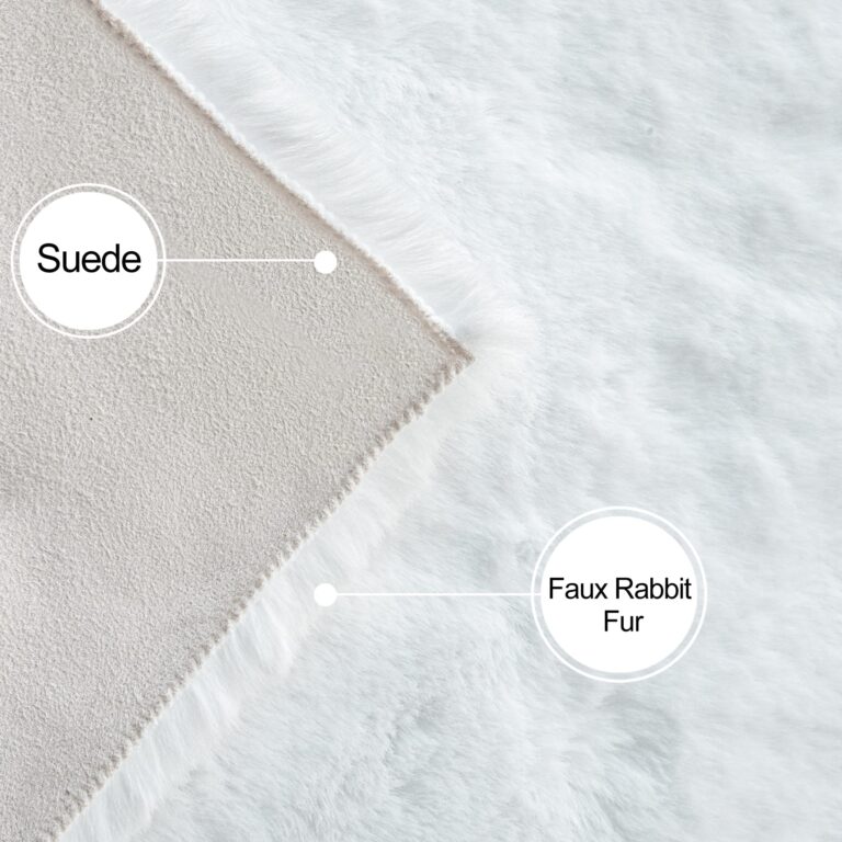 ORINOVA White Faux Fur Rug 5x7 Rugs for Living Room Shag Washable Area Rug Fuzzy Rugs for Bedroom Girl Room Decor Rectangle Rug - Image 6