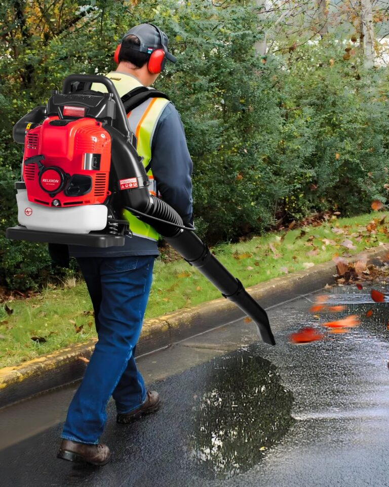 Relxxon 4-Stroke Gas Backpack Leaf Blower – 75.6cc, Heavy-Duty Yard Blower, 205 MPH/750 CFM, No Fuel Mixing, for Lawn Care and Snow Removal and Outdoor Cleanups (BBX0099) - Image 3