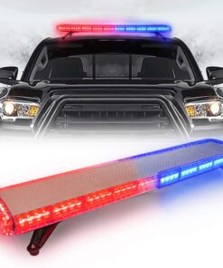 CUMART 47" 88 Red Blue LED Light Bar Fit For Police Cops Vehicles Truck Cars Extreme High Intensity Construction Emergency Warning Strobe Rooftop Low Profile Law Enforcement Hazard Flashing Universal