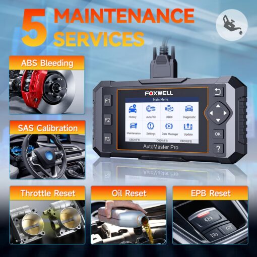 2025 FOXWELL NT614 Elite OBD2 Scanner with 5 Resets ABS Bleeding/SAS Calibration/Oil/EPB/Throttle, Upgrade of NT604 Code Reader Scan Tools, ABS SRS Engine Transmission Battery Test Car Scanner - Image 9