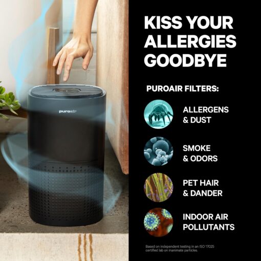PuroAir 240 HEPA Air Purifiers for Home Large Rooms - Covers Up To 1,000 Sq Ft - Filters Up To 99.9% of Pollutants, Smoke, Pollen, Dust - Quiet HEPA Air Filter - Air Purifiers for Bedroom - Image 5