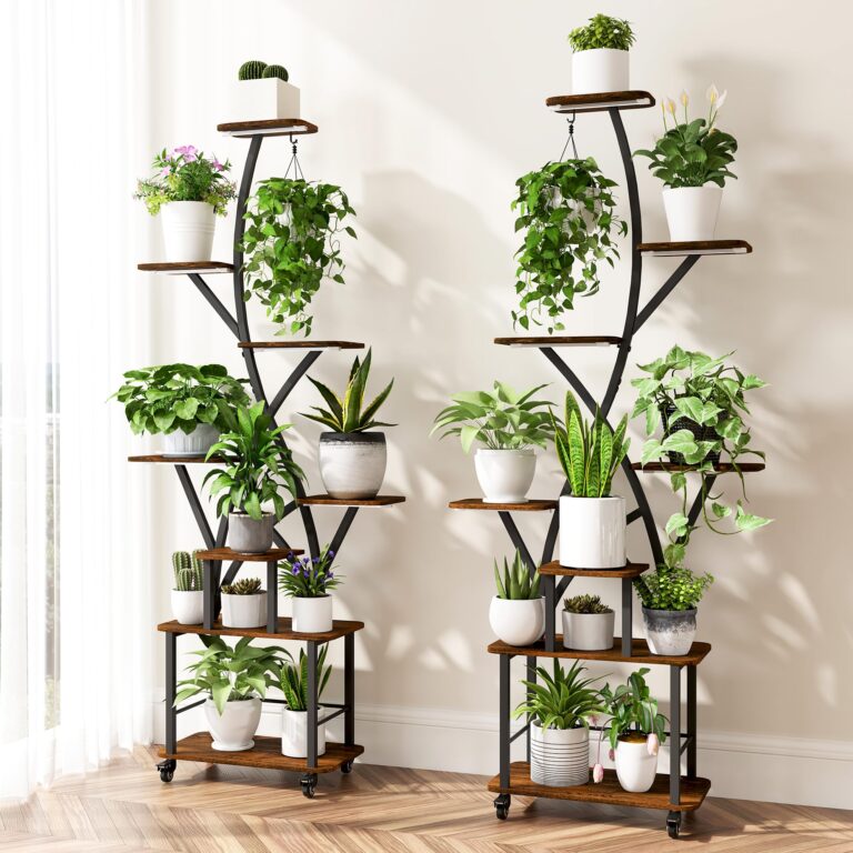 Plant Stand Indoor 2 Pack Plant Stand with Grow Light 8 Tiered 64" Tall Plant Shelf with Lights for Indoor Plants Multiple Corner Plant Stands Large Plant Rack Flower Holder for Living Room Patio - Image 2