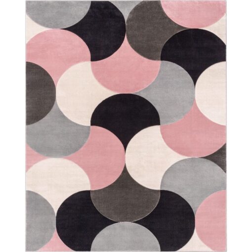 Well Woven Good Vibes Helena Blush Pink Modern Geometric Shapes 7 ft 10 in x 10 ft 6 in Texture Area Rug - Image 8