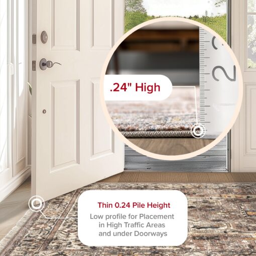 nuLOOM Harriet Vintage Medallion Fringe Area Rug - 9x12 Area Rug Traditional Light Brown/Ivory Rugs for Living Room Bedroom Dining Room Kitchen - Image 7