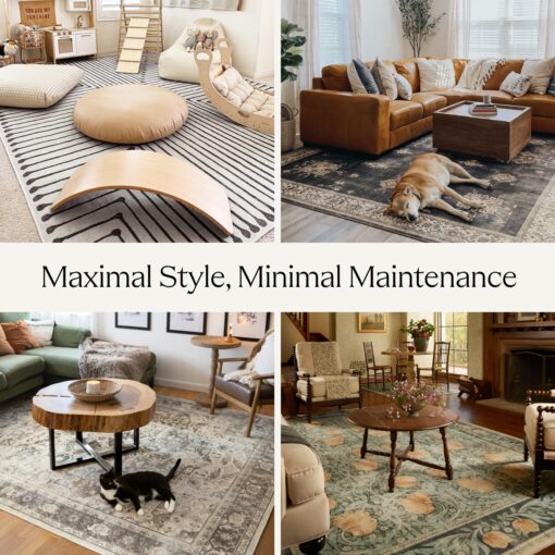Ruggable Washable 2x7 Runner Rug, Verena Dark Wood, Premium Rugs for Hallway, Kitchen, Entryway, Living Room, Bedroom, Office with Gripper Non Slip Pad - Image 2