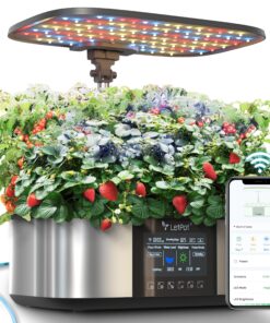 LetPot LPH-Max Hydroponics Growing System Kit, 21 Pods APP & WiFi Automatic Controlled Smart Indoor Garden with 36W LED Grow Light, Auto Drip Irrigation Kits, Self-Managed Nurturing & Watering