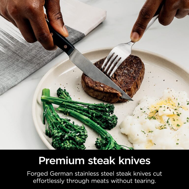 Ninja K32012 Foodi NeverDull Premium Knife System, 12 Piece Knife Block Set with Built-in Sharpener, German Stainless Steel Knives, Black - Image 2