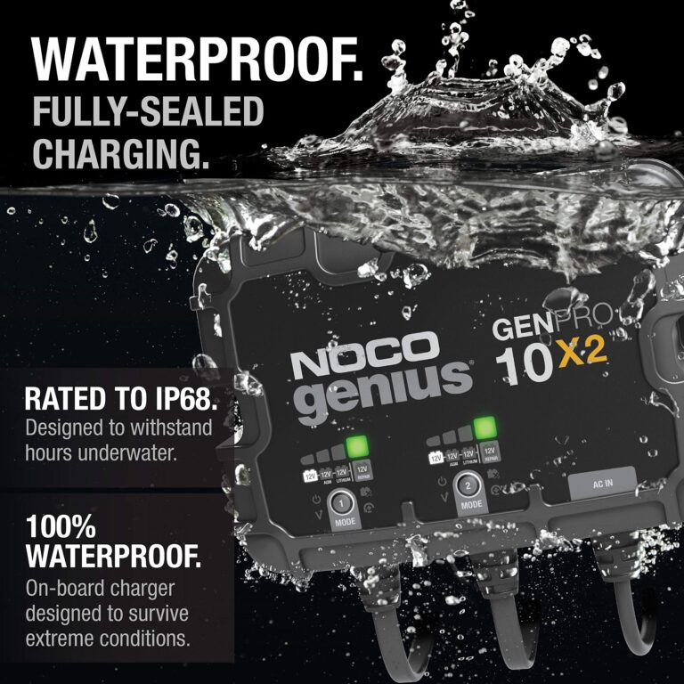 NOCO Genius GENPRO10X2, 2-Bank, 20A (10A/Bank) Smart Marine Battery Charger, 12V Waterproof Onboard Boat Charger, Battery Maintainer and Desulfator for AGM, Lithium (LiFePO4) and Deep-Cycle Batteries - Image 6