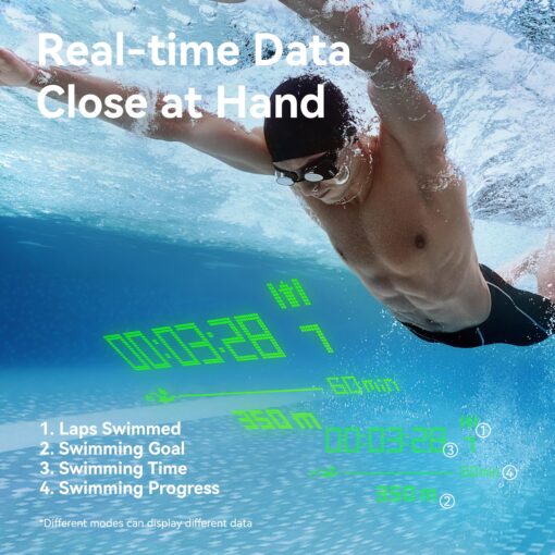 Holoswim Smart Swim Goggles, 2GO Swimming Goggles for Men Women Adult, AR Real-time Display, AI Data Analysis, Magnetic Quick Charge, Anti-fog Goggles for Swim - Image 8