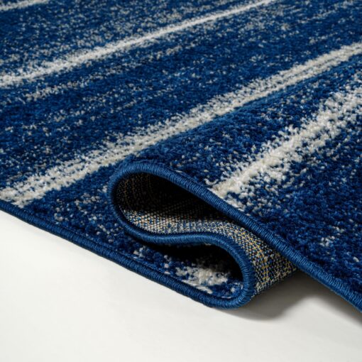 JONATHAN Y MOH201C-5 Williamsburg Minimalist Stripe Area Rug, Contemporary, Modern, Bohemian, Scandinavian, Rustic for Living Room, Dining Room, Bedroom, Kitchen, Navy/Cream, 5 X 8 - Image 2