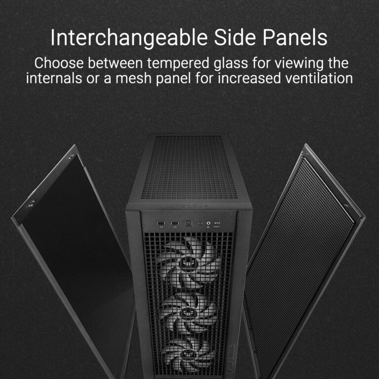 ASUS TUF Gaming GT302 ARGB ATX Mid-Tower Case Four 140 x 28 mm ARGB Fans for high Airflow and Static Pressure, Interchangeable Side Panel, Detachable top Panel, Hidden-Connector Motherboard Support - Image 25