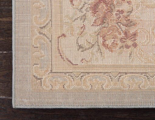 Unique Loom Versailles Collection Traditional Classic Floral Motif Area Rug (8' 0 x 10' 0 Rectangular, Slate Blue/ Ivory) - Image 2