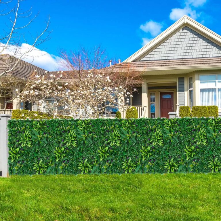 Grooy Artificial Boxwood Panels, Grass Wall Panels 20"x20"(12pcs), Privacy Hedge Fence Screen with UV Protection, Fake Greenery Backdrop for Indoor Wedding and Outdoor Garden Backyard - Image 3
