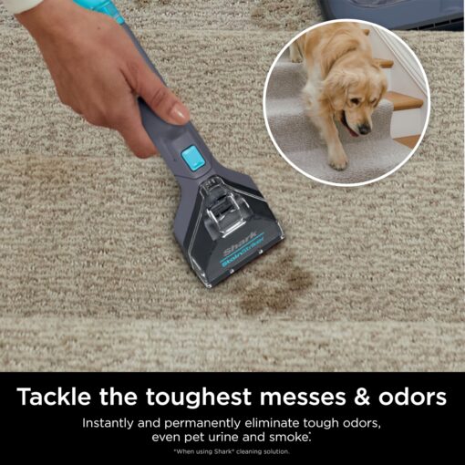 Shark Carpet Cleaner Machine, Portable Upholstery StainStriker, Spot, Stain, & Odor Eliminator, 2 Carpet Cleaner Solutions, 3 Tools, Perfect for Pet Hair, For Carpets & Area Rugs, Purple, PX225BRN - Image 7