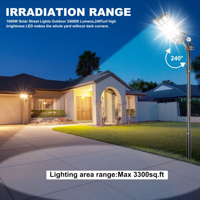 Jadisi 3-Pack 6800W Solar Street Light-240000LM IP67 Waterproof, Dusk to Dawn, Solar Street Lights Outdoor, with Motion Sensor Remote Control, and Wide Angle Lamp, Solar Parking lot Lights - Image 8