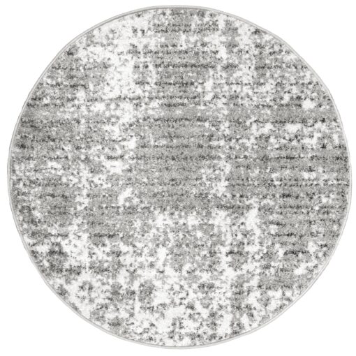 nuLOOM Deedra Modern Abstract Area Rug - 10 Round Area Rug Modern/Contemporary Grey/Ivory Rugs for Living Room Bedroom Dining Room Kitchen - Image 4