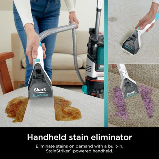 Shark EX201 CarpetXpert Upright Carpet, Area Rug & Upholstery Cleaner with StainStriker, Built-in Spot & Stain Cleaner, Perfect for Pets, Deep Cleaning & Tough Stain Removal, Carpet Shampooer, Cyan - Image 5