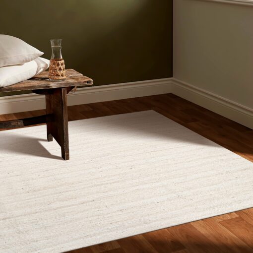 Hausattire Hand Woven Jute Braided Area Rug, 8’x10’ – Off White, Reversible Boho Rugs for Kitchen, Living Room, Bedroom I Farmhouse Decorative Floor Rug, 96x120 Inches - Image 6
