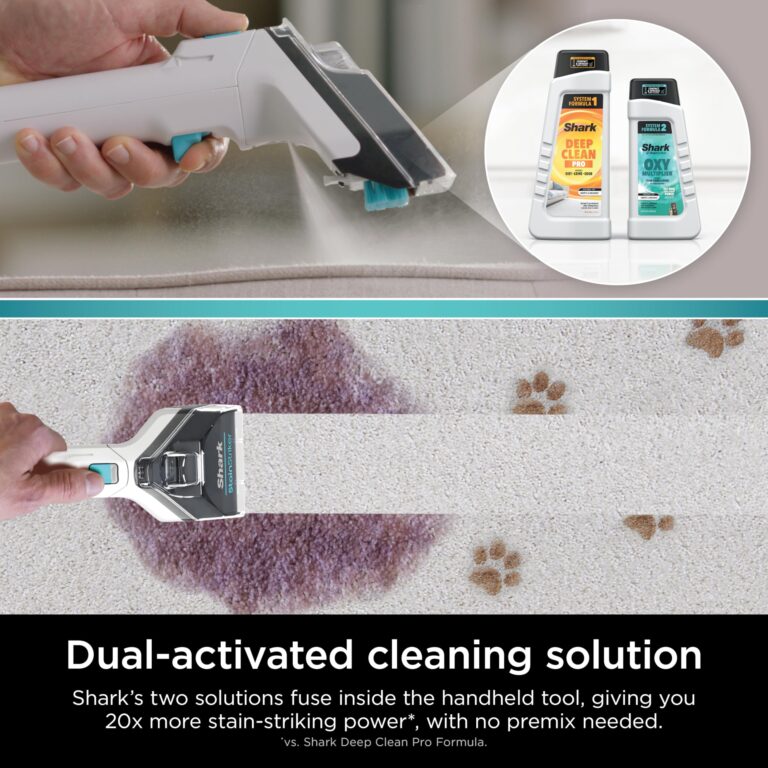 Shark EX201 CarpetXpert Upright Carpet, Area Rug & Upholstery Cleaner with StainStriker, Built-in Spot & Stain Cleaner, Perfect for Pets, Deep Cleaning & Tough Stain Removal, Carpet Shampooer, Cyan - Image 6