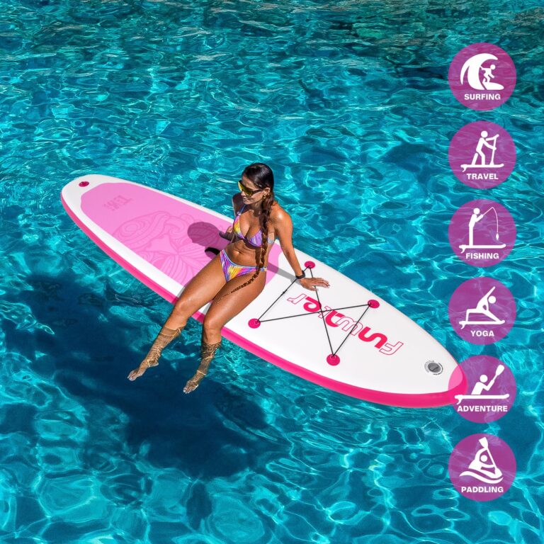 FunWater 10'6×33"×6" Inflatable Stand Up Paddle Board with Premium SUP Paddleboard Accessories,Adults & Youth for All Skill Levels, Included with Board, Paddle, Pump, Three Fins, Backpack - Image 2