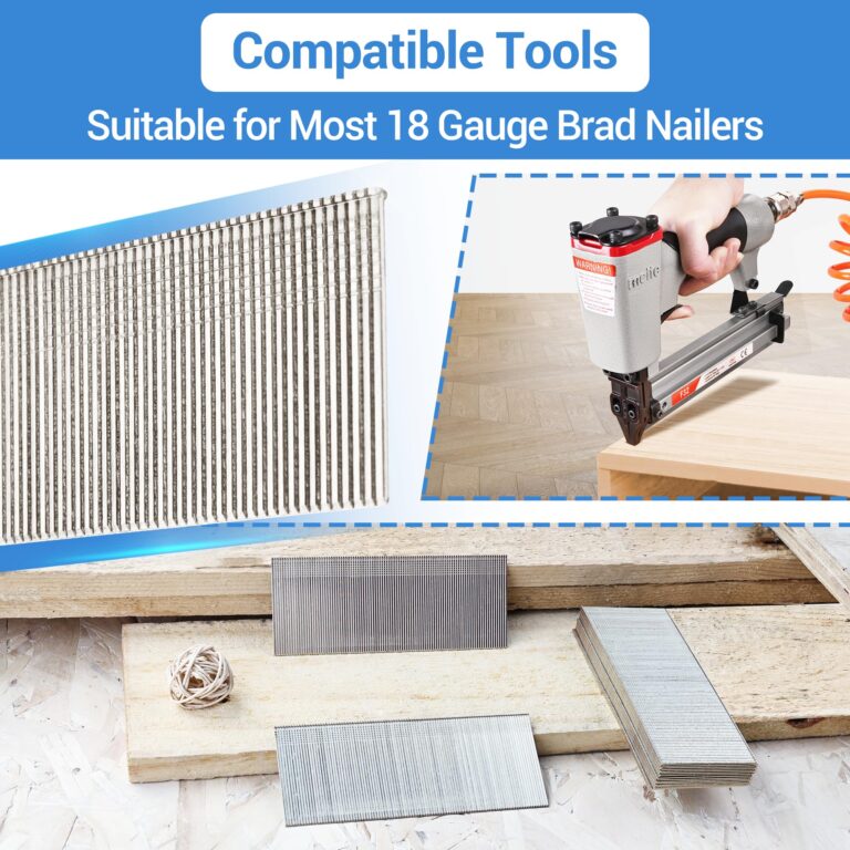 meite 18 Gauge Brad Nails, 1-1/2 Inch 18GA Brad Nails, 18G 304 Stainless Steel Small Finishing Nail Gun Nails for Pneumatic, Electric Brad Nailer Gun (10 Boxes) - Image 3