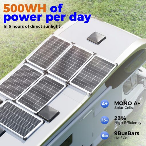 Voltset 200W 12V Solar Panels, High Efficiency 9BB Cell Monocrystalline Solar Panel IP67 Waterproof, Suitable for RV, Marine, Rooftop, Home, Yacht, Off-Grid Applications (2-Pack 100W) - Image 8