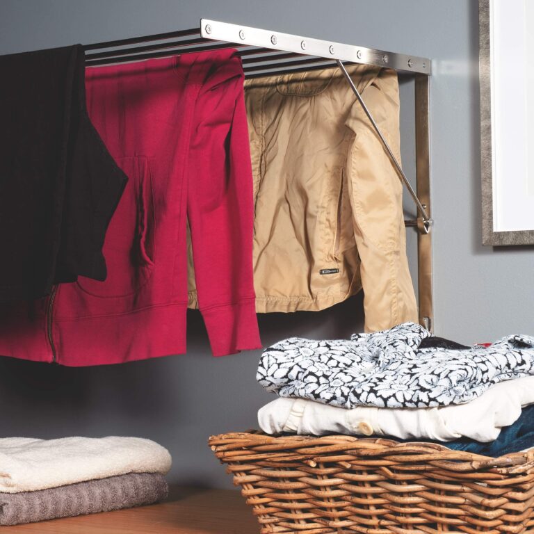 brightmaison Wall Mount Clothes Drying Rack & Laundry Room Organizer, 6.5 Yards Drying Capacity Stainless Steel Silver Set of 2 Laundry Rack - Image 9