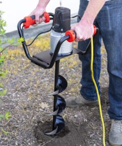 XtremepowerUS 1500W Electric Post Hole Digger Earth Auger Dig Hole Fence Post Hole Digging, Tree Planting with 6" Digging Auger Bit Set, 3/4" Shaft