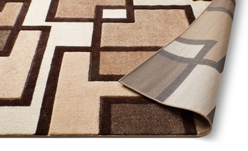 Well Woven Ruby Geometric 6x9 Area Rug Ivory & Beige Neutral Modern Contemporary Hand Carved Squares Design Perfect for Living Room Dining Room or Bedroom Plush Easy-Care Easy-to-Clean Carpet - Image 5