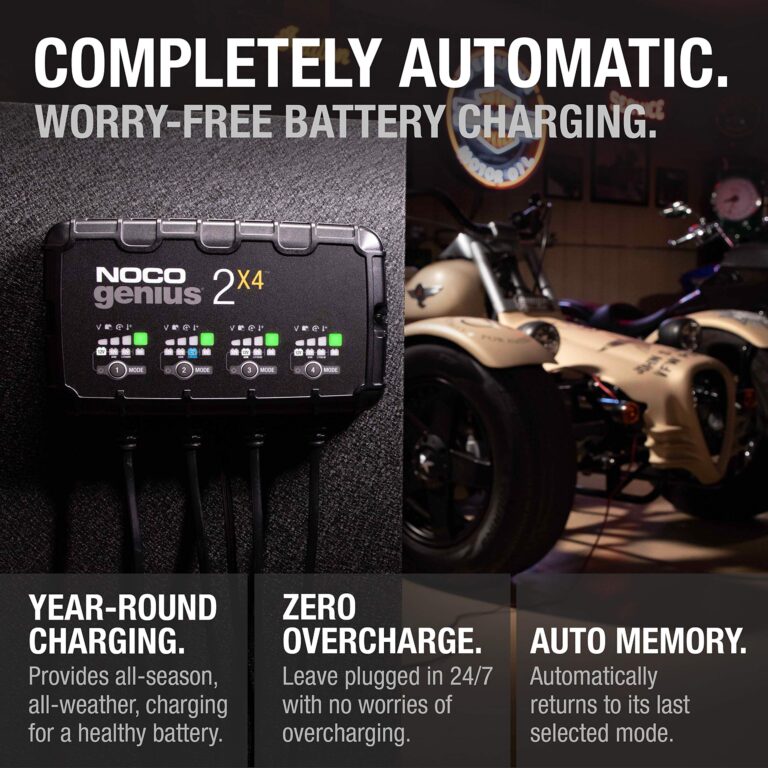 NOCO GENIUS2X4, 4-Bank, 8A (2A/Bank) Smart Car Battery Charger, 6V/12V Automotive Charger, Battery Maintainer, Trickle Charger, Float Charger and Desulfator for Motorcycle, ATV and Lithium Batteries - Image 4