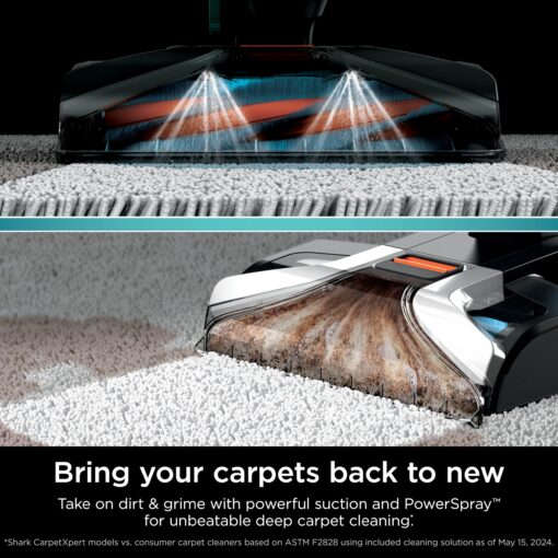 Shark EX201 CarpetXpert Upright Carpet, Area Rug & Upholstery Cleaner with StainStriker, Built-in Spot & Stain Cleaner, Perfect for Pets, Deep Cleaning & Tough Stain Removal, Carpet Shampooer, Cyan - Image 7
